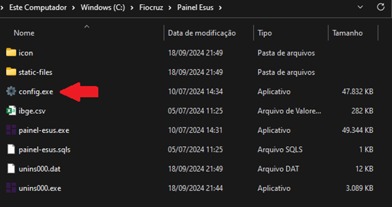 Figura 9 - Arquivo de configuração.