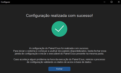 Figura 16 - Configuração realizada com sucesso.