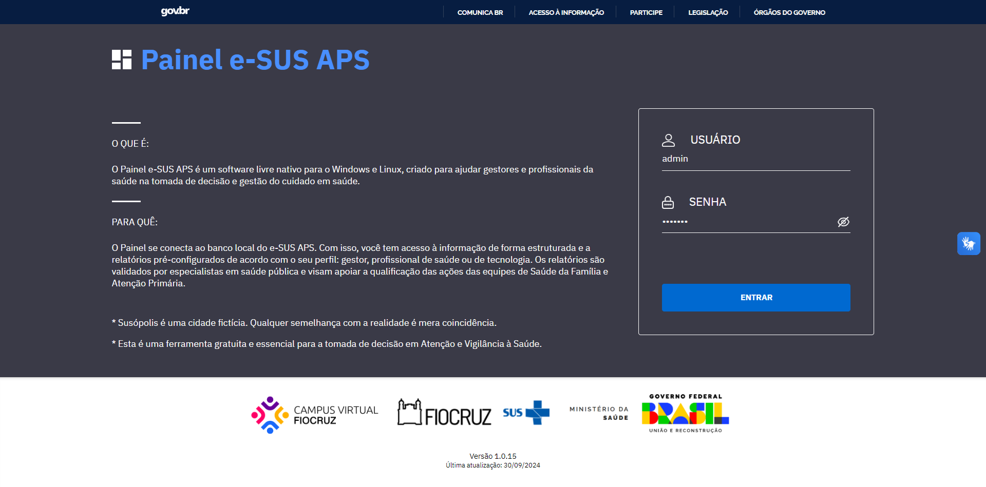 Figura 34 – Configurações Painel e-SUS APS